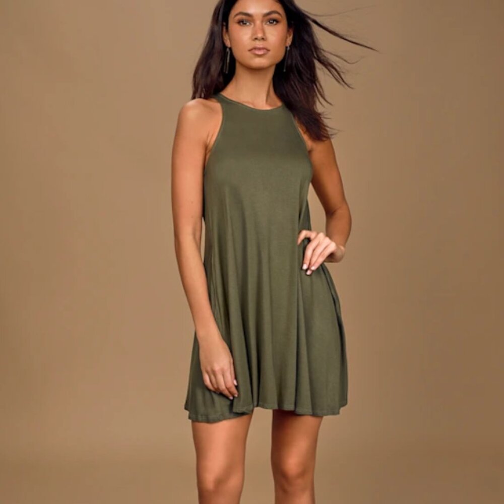Tupelo Honey Olive Green Dress
